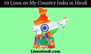 10 lines on my country india in hindi